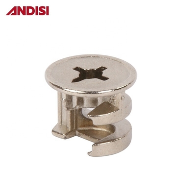 ANDISI Mobiliário de liga de zinco Cam Lock com acabamento revestido com zinco e 3 em 1 Mini Fix Screw