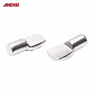 Mobiliário hardware 5mm/7mm aço revestido de zinco porta prateleira Stud Bracket 8mm comprimento pinos