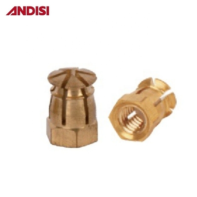 Mobiliário Mini Fix M6 de madeira roscada de latão insert Nut com comprimento de 12 mm e tipo de fio