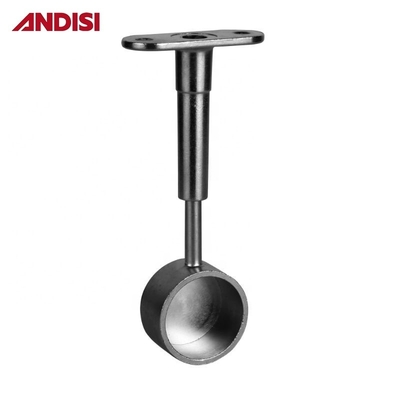 Available Zinc Alloy Round Wardrobe Rail Tube Support for Closet Rod Centre Brackets (Suporte de tubos de ferro redondo de liga de zinco disponível para suportes centrais de barra de guarda)