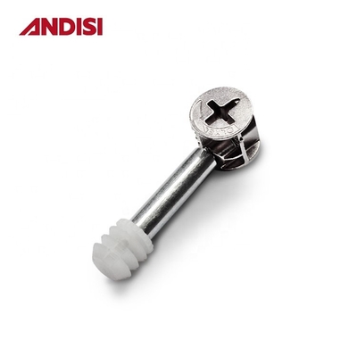 Embalagem de correio 3-IN-1 Conexão de armário de madeira Cam Lock Nut e parafuso MINI FIX
