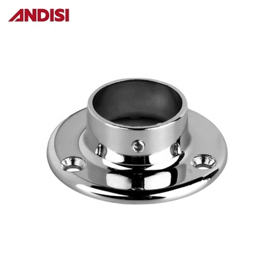 Flanges de suporte de barras de armário de liga de zinco para acessórios de guarda-roupa