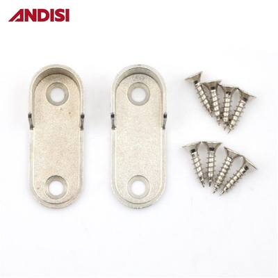 Comprimento 44mm Alumínio de zinco Armário acessórios para 30x15mm tubo oval suportes de tubo oval