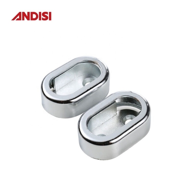 Pin de espessamento de liga de zinco flange guarda-roupa Tubos de suporte para 30x15mm Roupas Rod