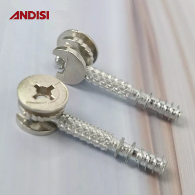 Nailão/brass/Zinc Alloy Mobiliário Conector Bolts Excêntrico Cam Lock Mini Fix Screw