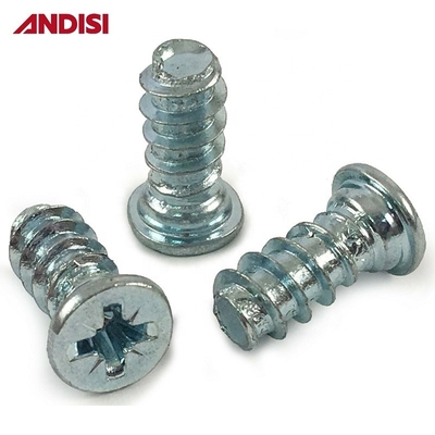 11mm/13mm CINCO PLATADO cabeça plana madeira contra-encosto Pozi Drive Confirmat Mobiliário Euro parafuso