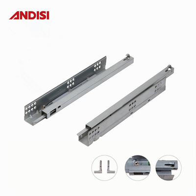 Armário de móveis de hardware de extensão completa empurra para abrir gaveta escondido Slide submontado