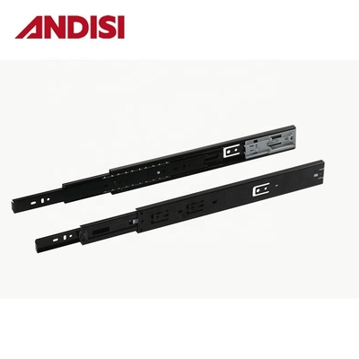 Armário de móveis Telescópica de extensão completa Push to Open Drawer Rails Channel Ball Bearing Drawer Slides