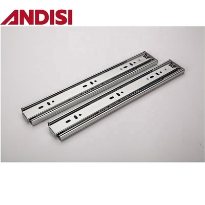 Armário de móveis Telescópica de extensão completa Push to Open Drawer Rails Channel Ball Bearing Drawer Slides