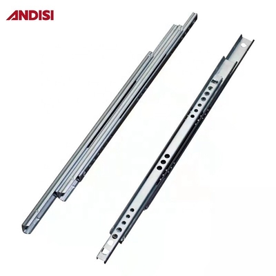 Slides de gaveta de trilho de rolamento de esferas de extensão única para 17 mm Mini Two Way Drawer Runners