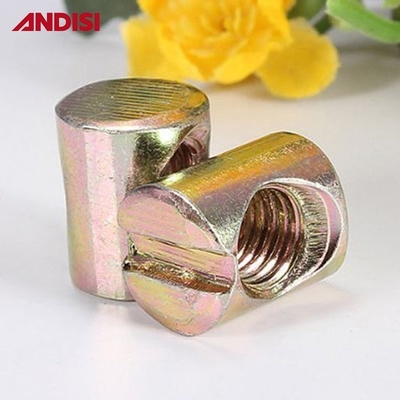 11-20 mm comprimento M6 M8 cabeça cruzada Phillips Drive Barrel Nut para ligação de juntas de madeira