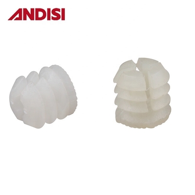 Combinação Dowel Mobiliário Conector Cam parafuso Plástico Transparente Expansão roscado Manga Amarração M6 Nylon Insert Lock Amarração