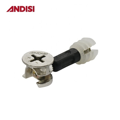 Combinação Dowel Mobiliário Conector Cam parafuso Plástico Transparente Expansão roscado Manga Amarração M6 Nylon Insert Lock Amarração