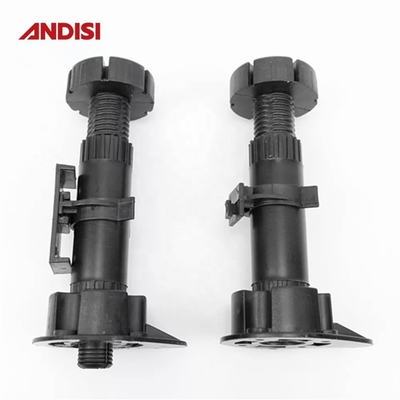 Armário de cozinha ajustável Nivelação de pés Negro acabamento 100-190MM Altura Material ABS PP
