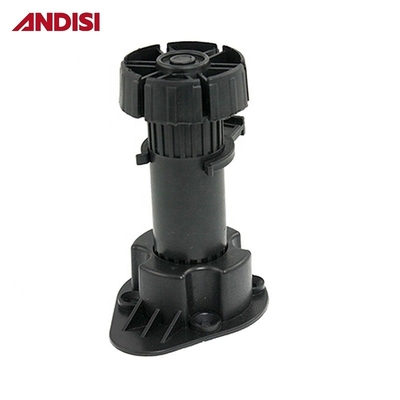 Armário de cozinha ajustável Nivelação de pés Negro acabamento 100-190MM Altura Material ABS PP