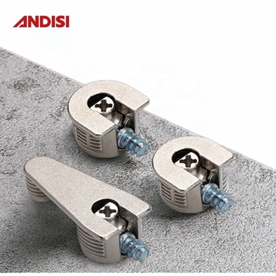 Mobiliário de liga de zinco de ligação de parafusos conector de prateleira de plástico para painéis de madeira 20 mm