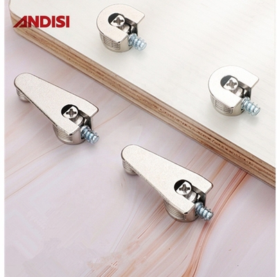 Mobiliário de liga de zinco de ligação de parafusos conector de prateleira de plástico para painéis de madeira 20 mm