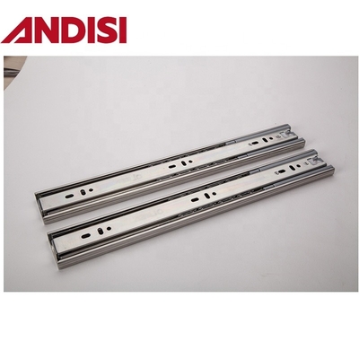 600mm 3-Fold Soft Close Ball Bearing Cabinet Drawer Slide Rail com capacidade de carga de 45 kg