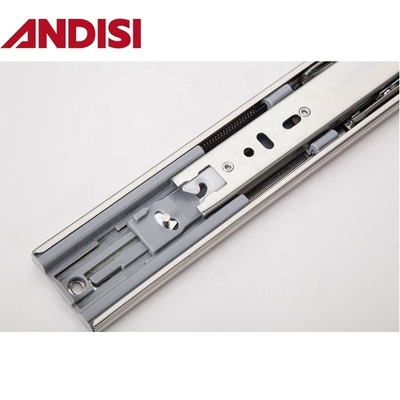 600mm 3-Fold Soft Close Ball Bearing Cabinet Drawer Slide Rail com capacidade de carga de 45 kg