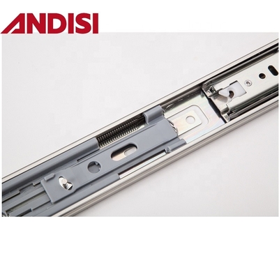 600mm 3-Fold Soft Close Ball Bearing Cabinet Drawer Slide Rail com capacidade de carga de 45 kg