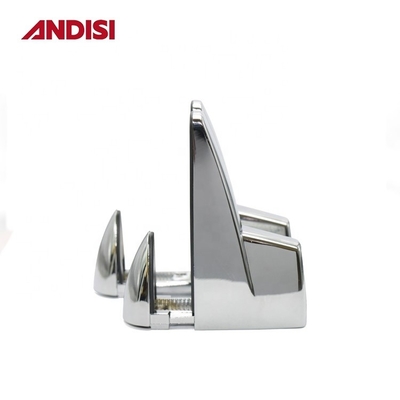 Bracket de pinça de prateleira de vidro de liga de zinco cromo com clip do suporte de vidro em forma de F ajustável