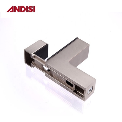 Grampos de vidro de aço de liga de zinco para suportes de prateleira de vidro em forma de L com altura ajustável