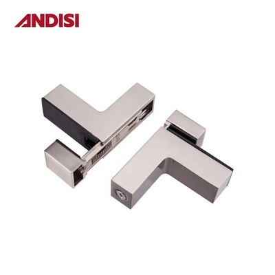 Grampos de vidro de aço de liga de zinco para suportes de prateleira de vidro em forma de L com altura ajustável