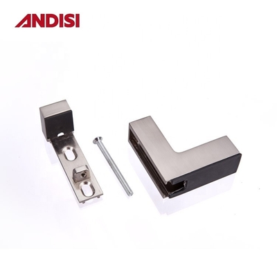 Grampos de vidro de aço de liga de zinco para suportes de prateleira de vidro em forma de L com altura ajustável