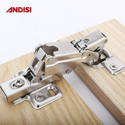Cadeia de porta de cozinha de sobreposição completa CLIP ON Soft Close Hinge para móveis de escritório em casa