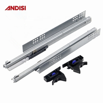 Slide de aço laminado a frio V6 de extensão total fechado suave escondido sob a montagem