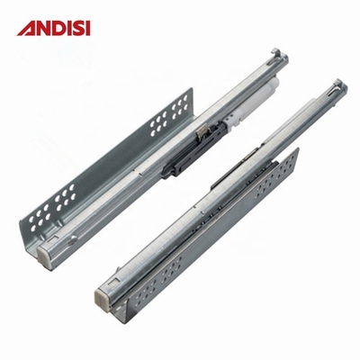 Slide de aço laminado a frio V6 de extensão total fechado suave escondido sob a montagem