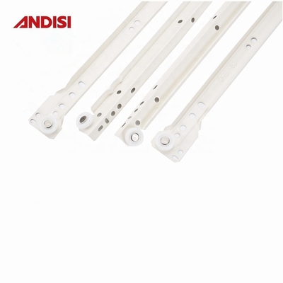 FGV Slide Rollers e Rodas em Nylon revestido em pó branco para gaveta durável