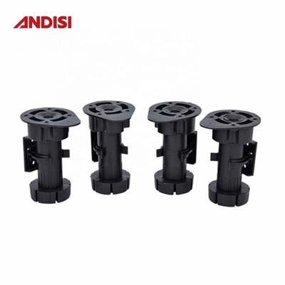 Pernas de nivelamento de mesa ajustáveis Pés de plástico para armário de móveis de cozinha Plinth Foot