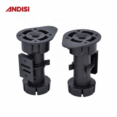 Pernas de nivelamento de mesa ajustáveis Pés de plástico para armário de móveis de cozinha Plinth Foot