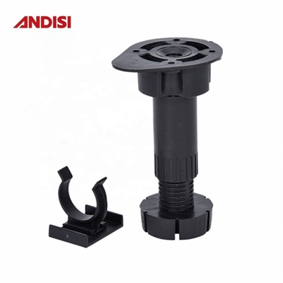Pernas de nivelamento de mesa ajustáveis Pés de plástico para armário de móveis de cozinha Plinth Foot