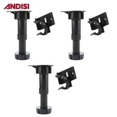 Moderno estilo de design pernas de plástico ajustáveis para armário de cozinha Plinth Foot 300pcs/ctn