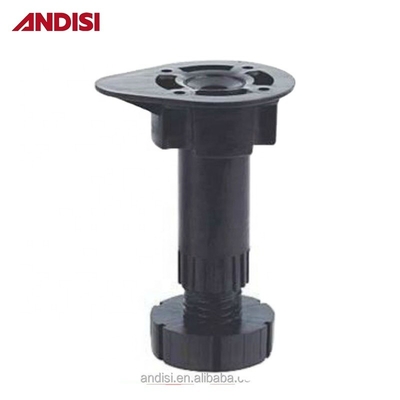 Moderno estilo de design pernas de plástico ajustáveis para armário de cozinha Plinth Foot 300pcs/ctn