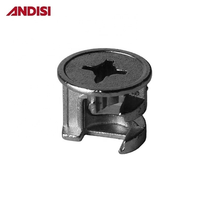 ANDISI Mobiliário de liga de zinco Cam Lock com acabamento revestido com zinco e 3 em 1 Mini Fix Screw