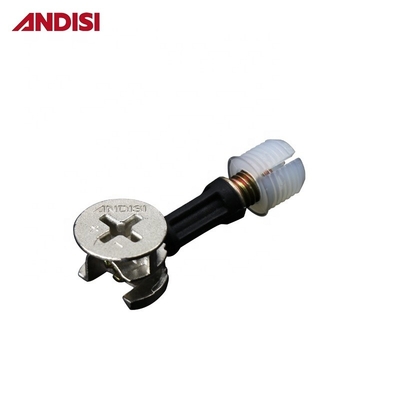 ANDISI Mobiliário de liga de zinco Cam Lock com acabamento revestido com zinco e 3 em 1 Mini Fix Screw