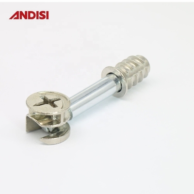 ANDISI Mobiliário de liga de zinco Cam Lock com acabamento revestido com zinco e 3 em 1 Mini Fix Screw