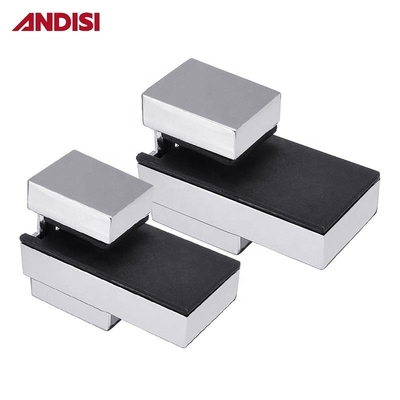 OEM aço de liga de zinco Altura ajustável 0-22mm Mural montar ângulo vidro para prateleira de vidro bracket pinça de vidro