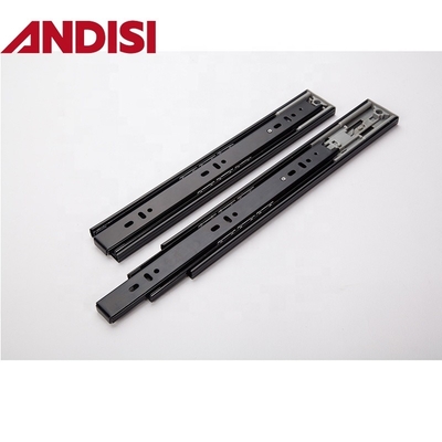 Slide de rolamento de bola de gaveta de extensão completa revestida de zinco branco preto para móveis modernos