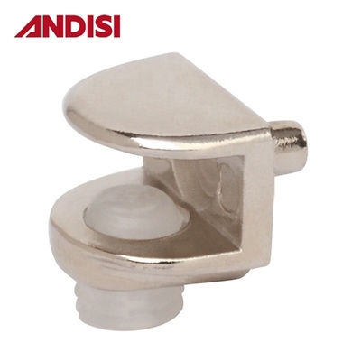 Conectores ajustáveis revestidos com zinco Prateleira Suporte Clips de vidro Proprietário de grampos para balcão de vidro plano