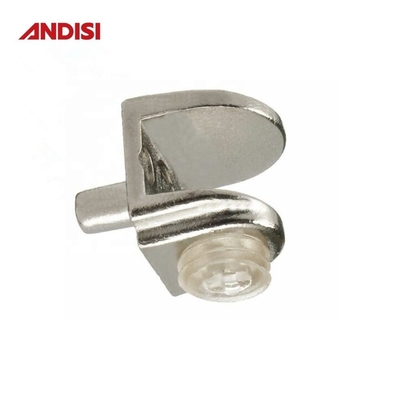 Conectores ajustáveis revestidos com zinco Prateleira Suporte Clips de vidro Proprietário de grampos para balcão de vidro plano
