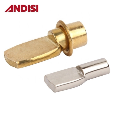 Mobiliário hardware 5mm/7mm aço revestido de zinco porta prateleira Stud Bracket 8mm comprimento pinos