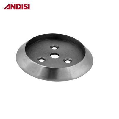 Roupas cromadas de diâmetro de 50 mm penduradas trilho redondo porta tubo armário vara de suporte flanges de aço para guarda-roupa