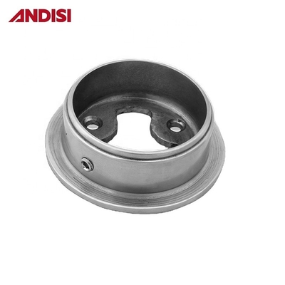 Roupas cromadas de diâmetro de 50 mm penduradas trilho redondo porta tubo armário vara de suporte flanges de aço para guarda-roupa