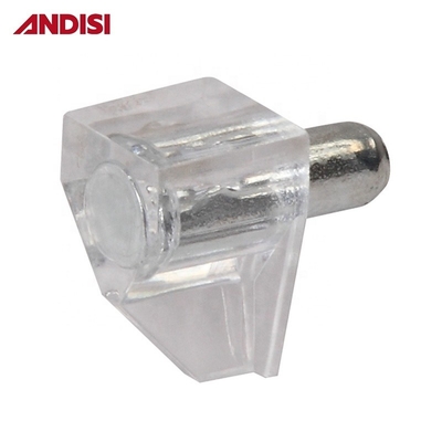 Estante de armário revestido de níquel suportes de pernos para armário de móveis 5mm pin de metal