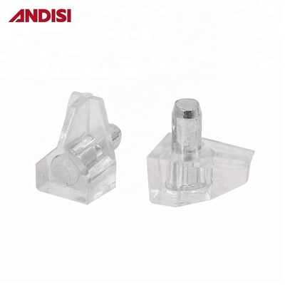 Estante de armário revestido de níquel suportes de pernos para armário de móveis 5mm pin de metal