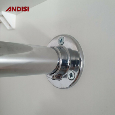 Armário revestido com liga de zinco cromado Tubos redondos suporte de suporte de suporte de suporte Flange de 25 mm de diâmetro